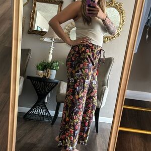 Floral wide leg palazzo pant | Medium